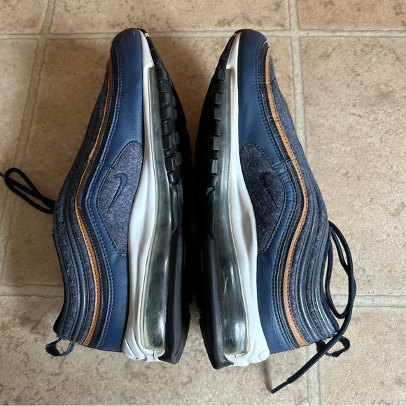 Nike Wool Thunder Blue Air Max 97 Se Runner Training Sneakers Size 10 - Picture 6 of 9
